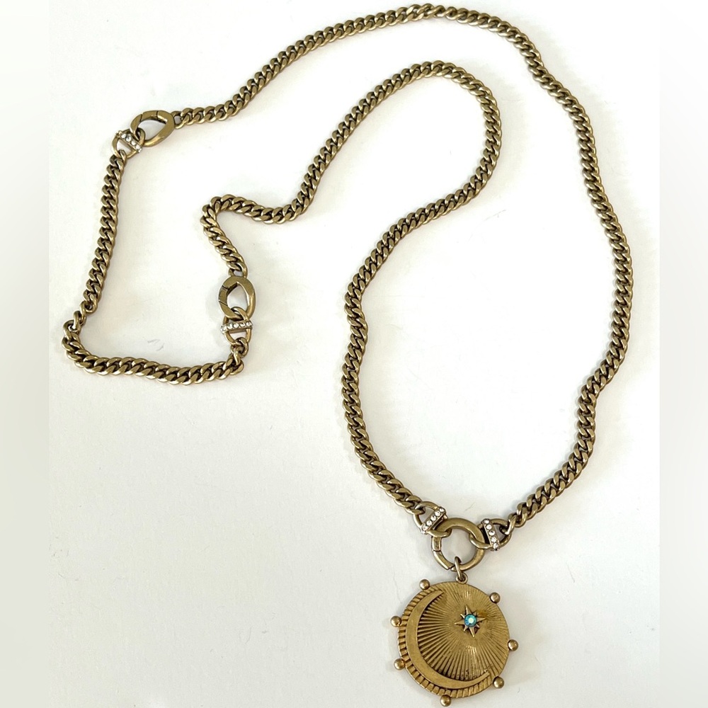 Stella & Dot You Do You Celestial Long Cuban Chain Pendant Necklace